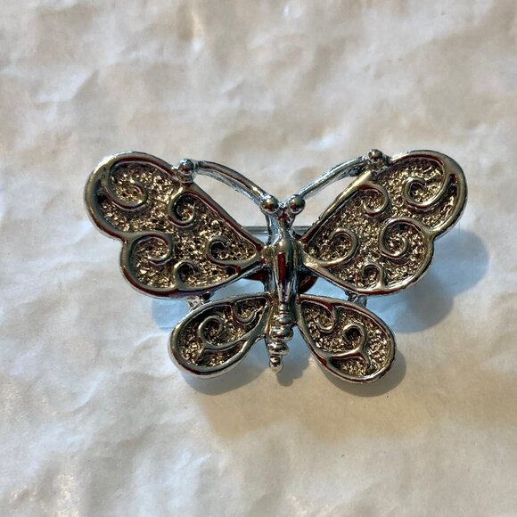 Gerry's silver tone butterfly brooch - Picture 2 of 5